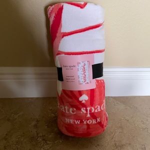 NEW WITH TAGS- Oversized Kate Spade Flamingo beach towel